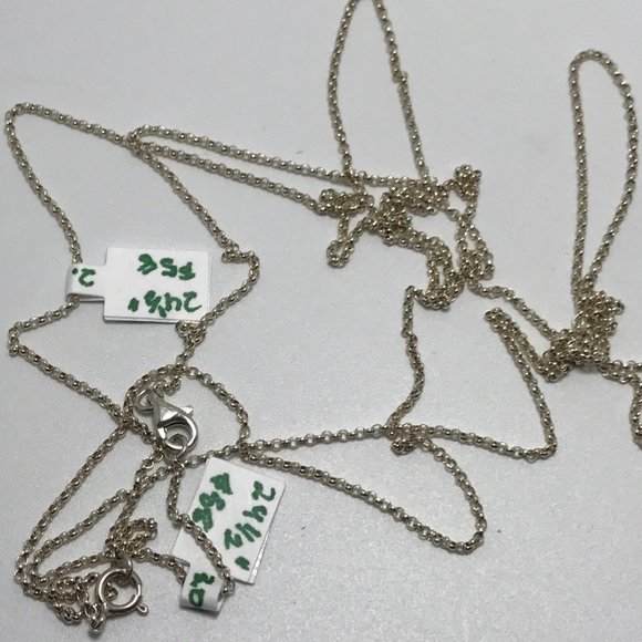 24 1/2" 1.5mm Silver Rolo Necklace - Picture 6 of 11